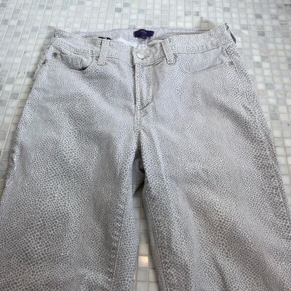 Not Your Daughter Jeans NYDJ Gray Animal Print Straight Jeans - Picture 2 of 10